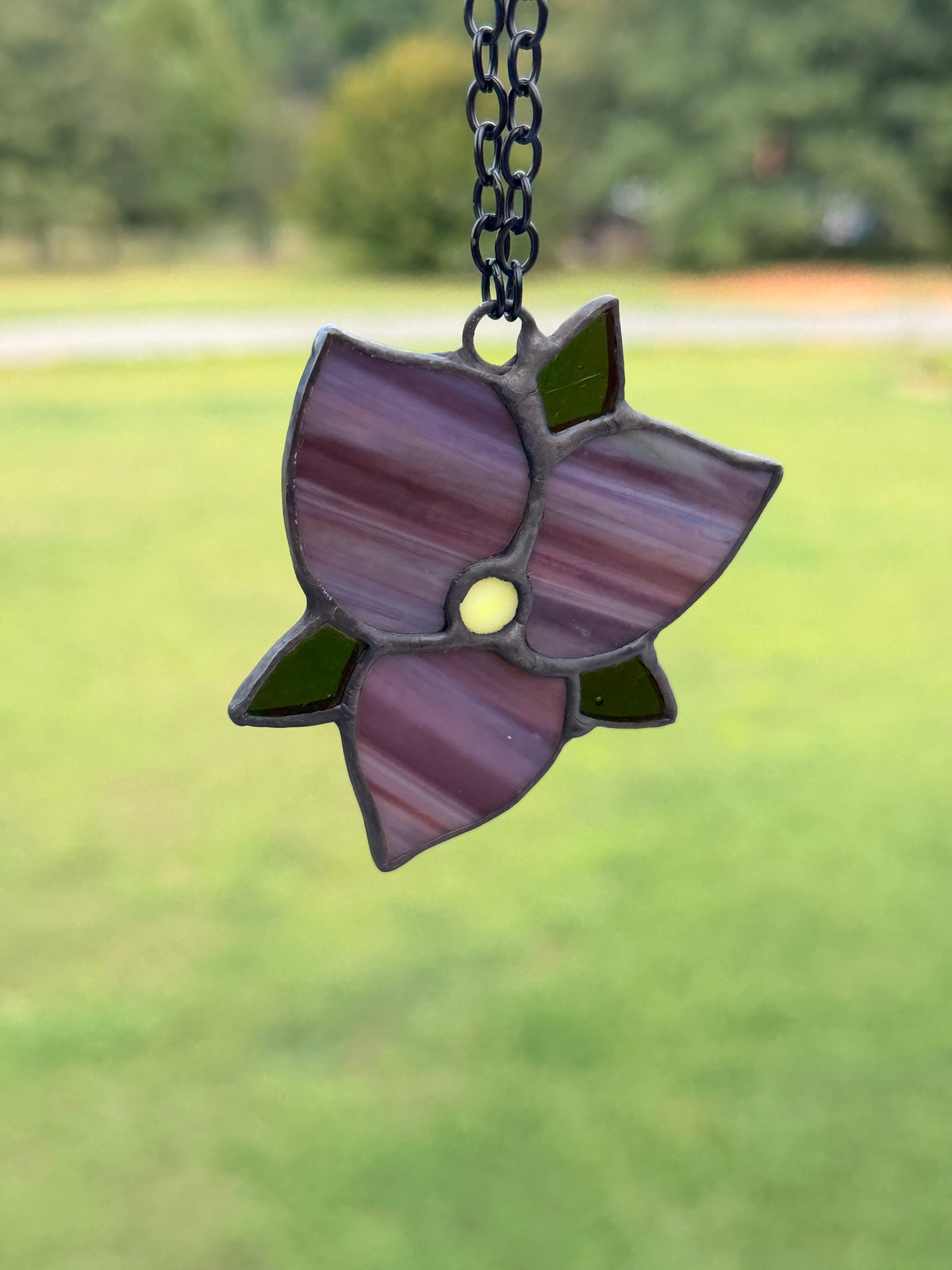 "Trillium" Mini Stained Glass Suncatcher
