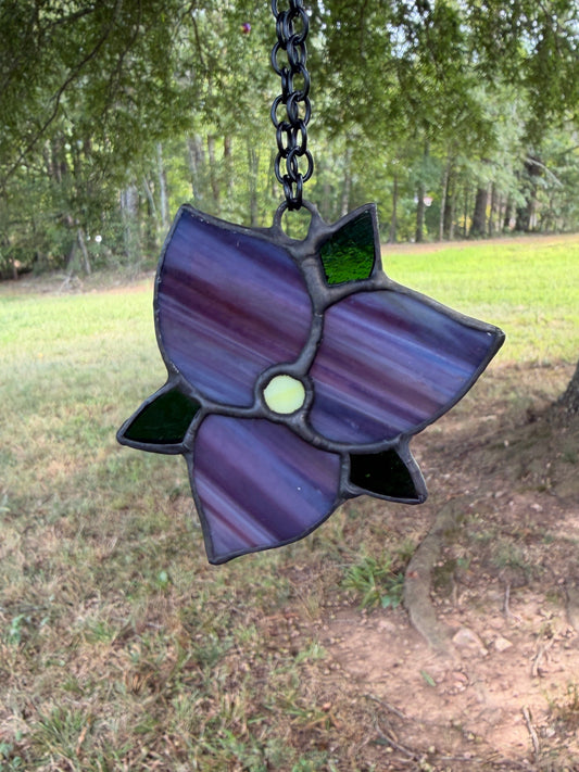 "Trillium" Mini Stained Glass Suncatcher