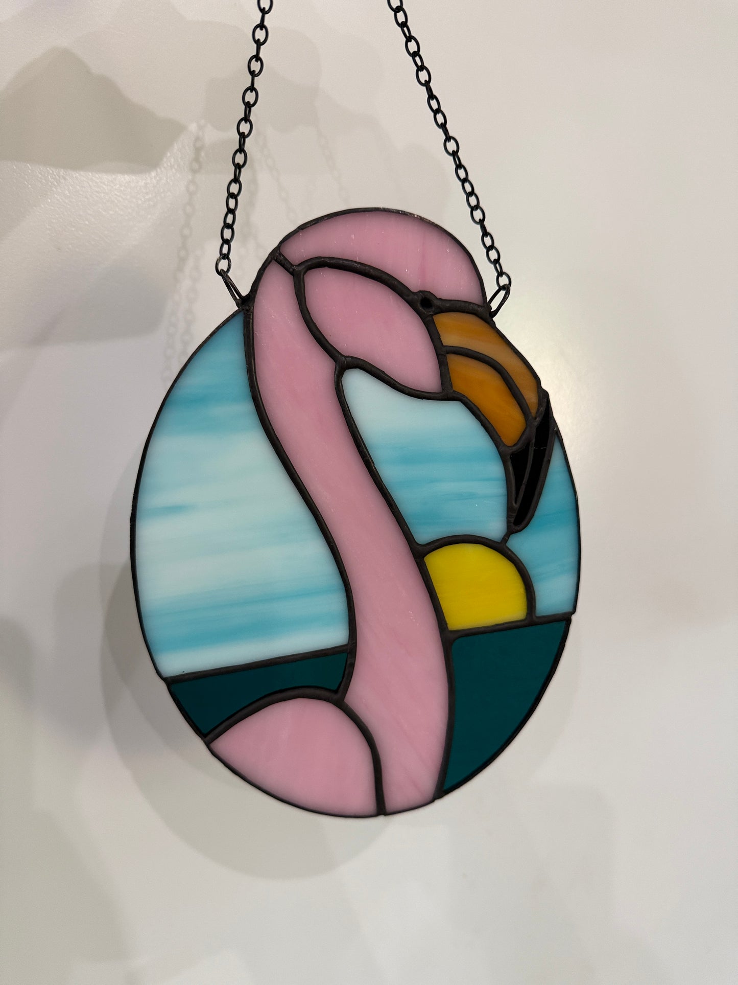 "Freddy" Flamingo Suncatcher