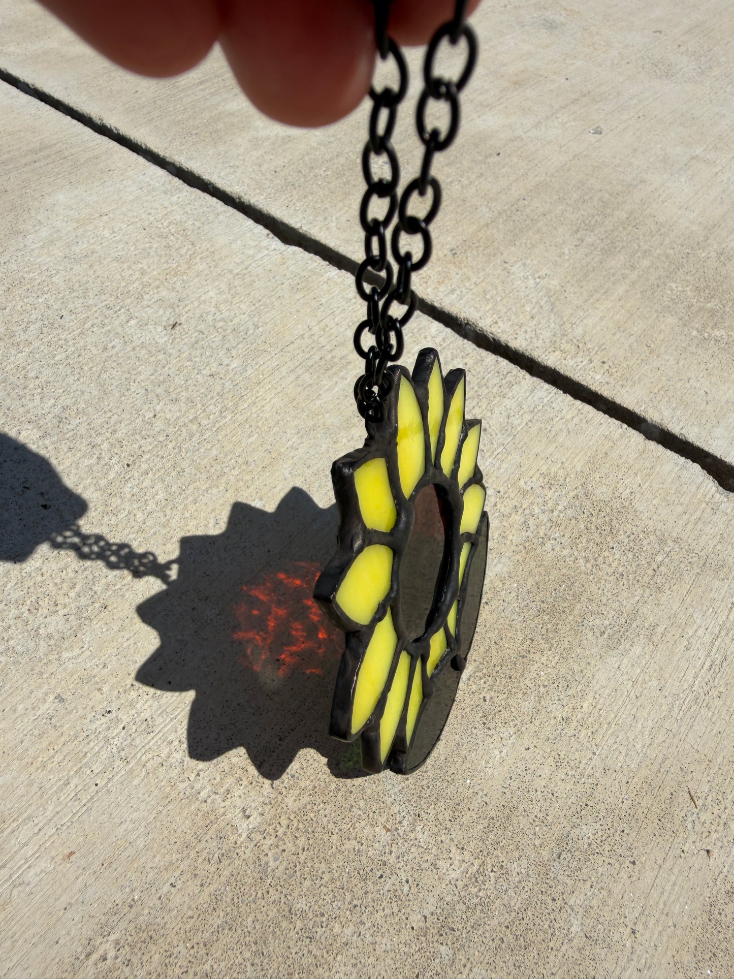 "Sunshine" Mini Stained Glass Sunflower Suncatcher