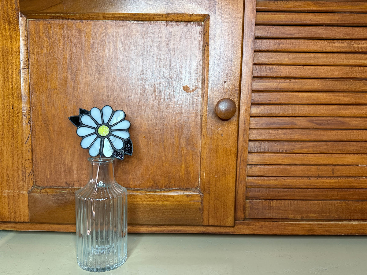 "Daisy" Mini Stained Glass Plant Stake