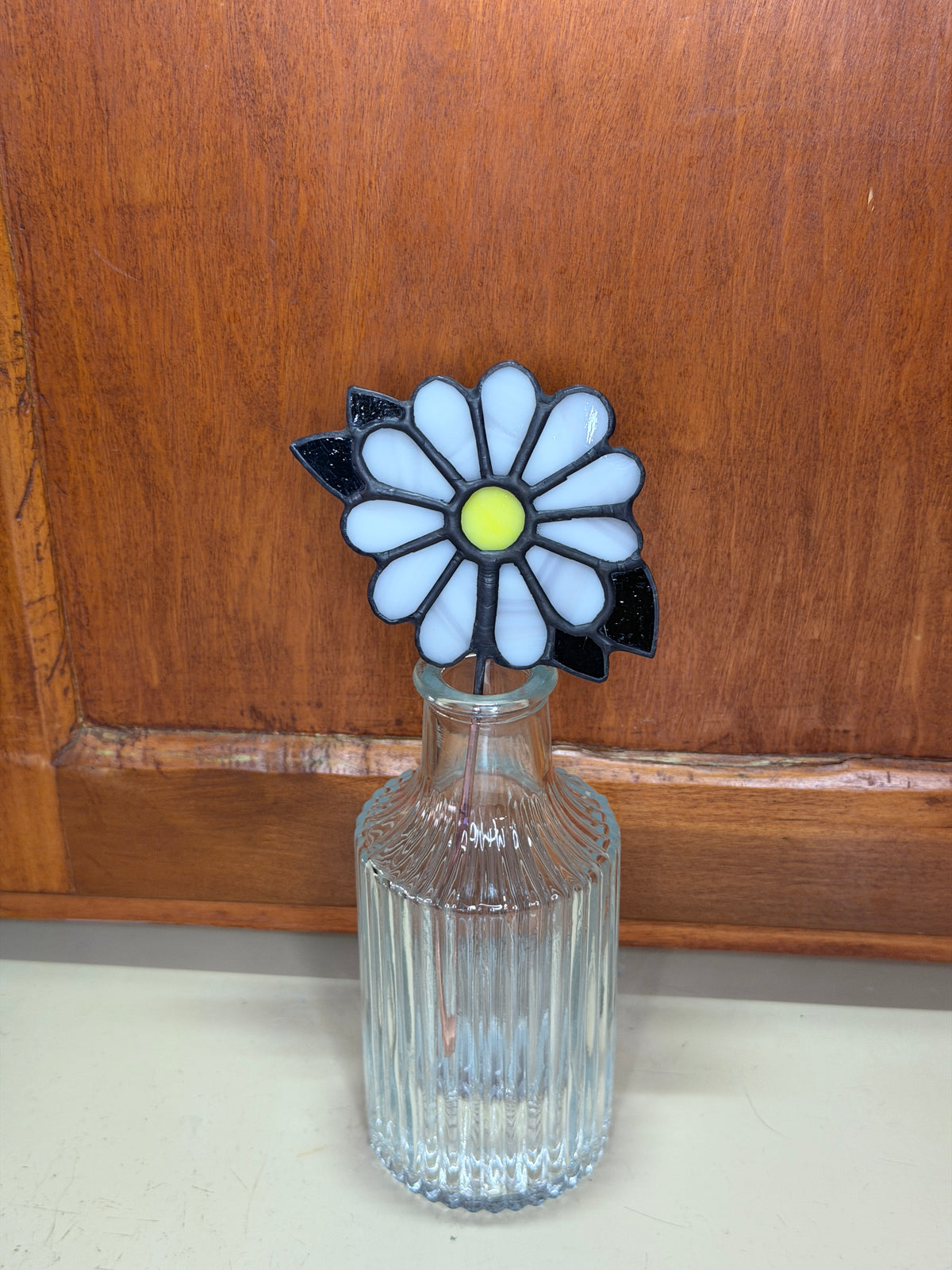 "Daisy" Mini Stained Glass Plant Stake