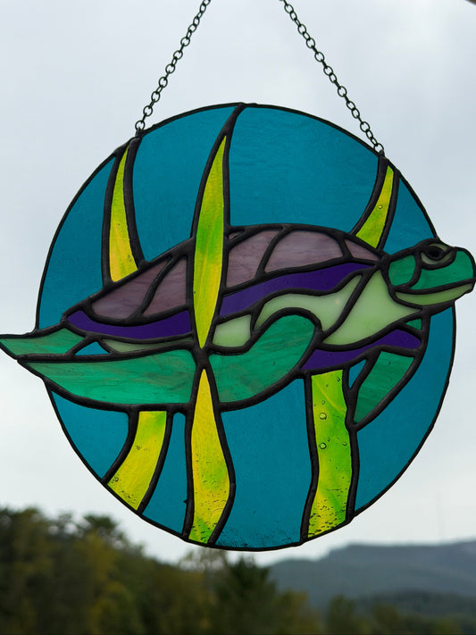 PREORDER Turtle Stained Glass Suncatcher