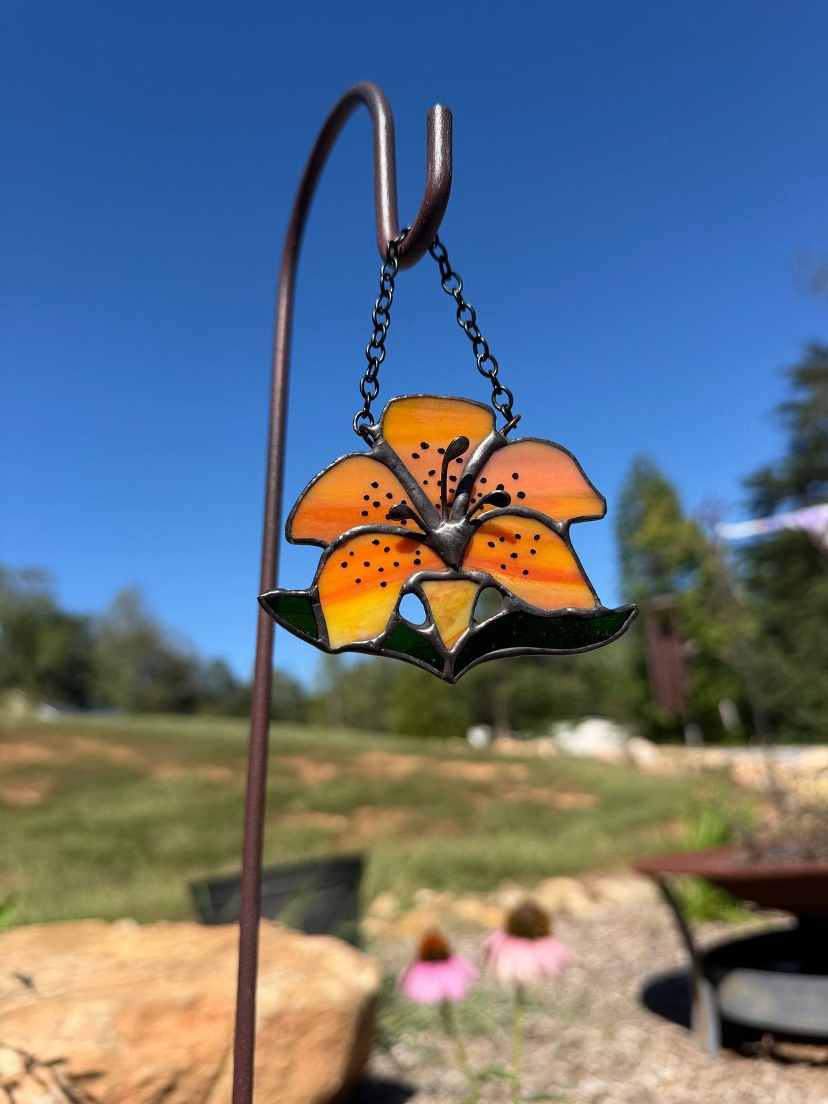 "Tiger Lily" Mini Stained Glass Suncatcher